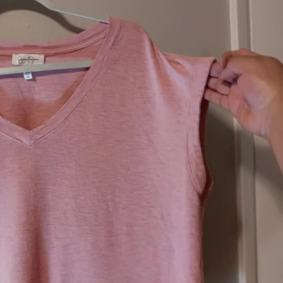 Soft V-Neck Women’s Tee - Pink - Picture 4 of 11